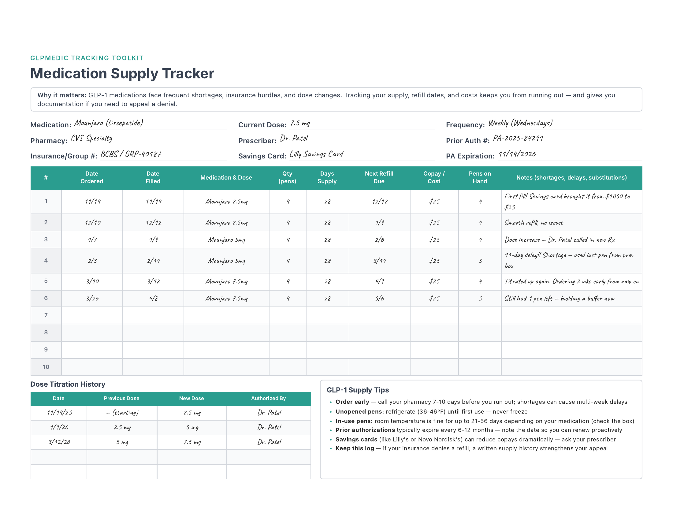 Medication Supply Tracker preview