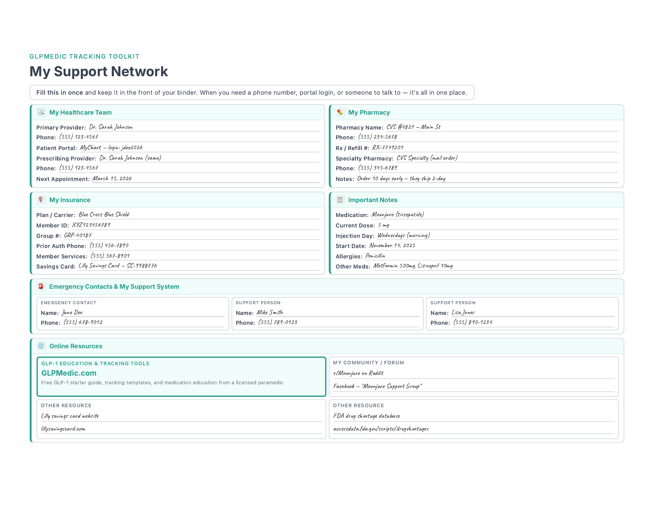 Quick Reference & Support Network preview